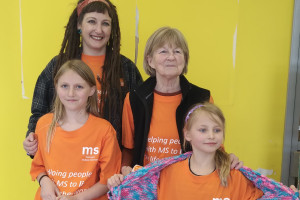 Three generations of the Sinai family collecting for MS with pride
